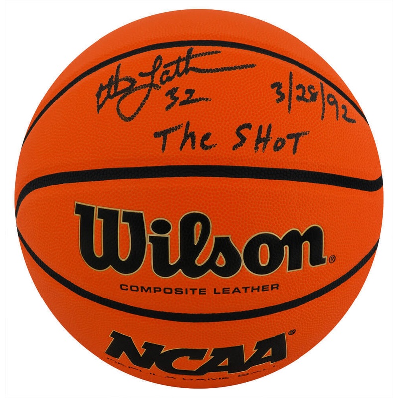 Christian Laettner Signed Wilson NCAA Game Rep Basketball w/The Shot – (SS COA)
