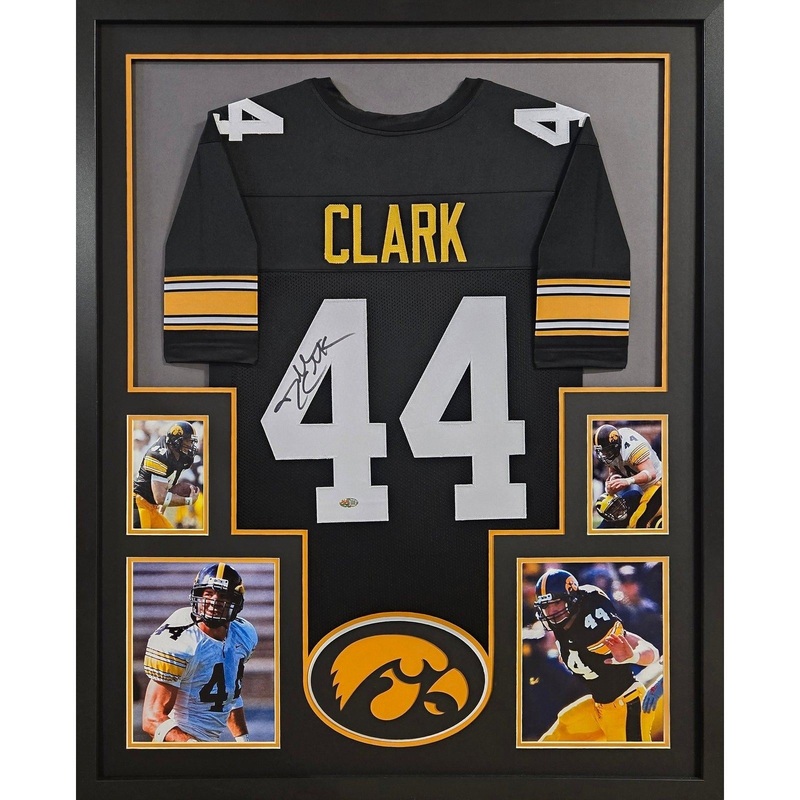 Dallas Clark Autographed Signed Framed PIA Iowa Colts Jersey