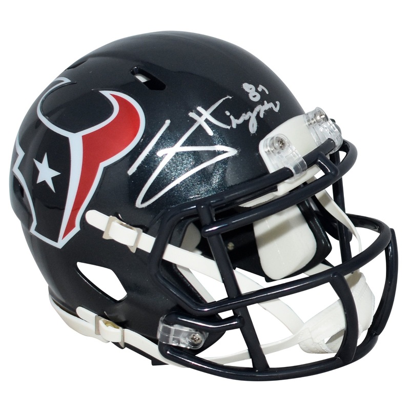 JAYDEN HIGGINS AUTOGRAPHED HOUSTON TEXANS SPEED MINI HELMET BECKETT