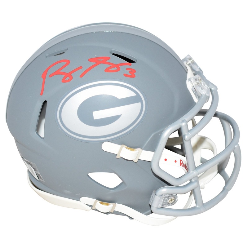 ROQUAN SMITH SIGNED GEORGIA BULLDOGS SLATE SPEED MINI HELMET BECKETT