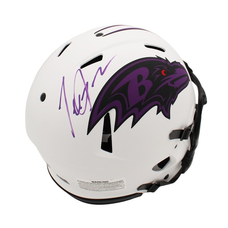 Terrell Suggs Signed Baltimore Ravens Speed Authentic Lunar NFL Helmet