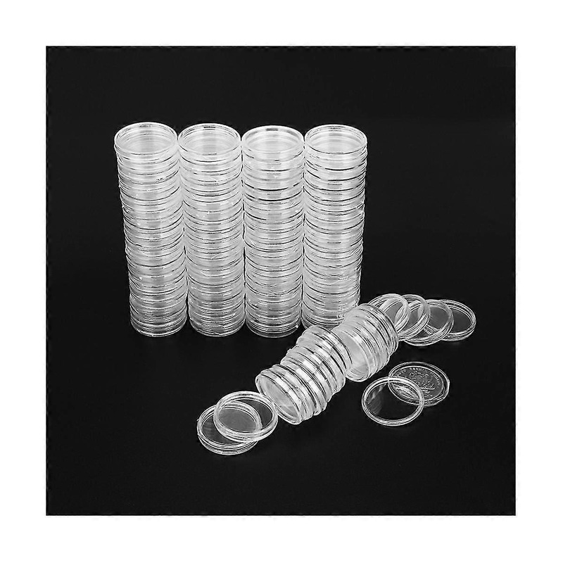 100pcs 45mm Commemorative Coin Storage Box Suitable For Storage Protection Coins Transparent Portab