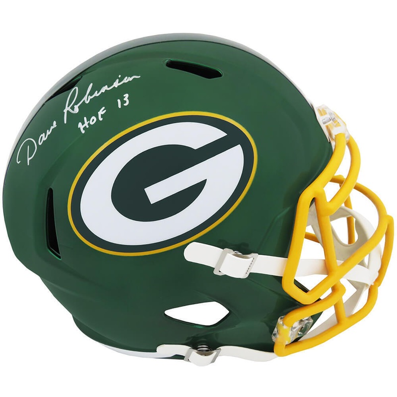 Dave Robinson Signed Packers FLASH Riddell F/S Rep Helmet w/HOF 2013 – (SS COA)