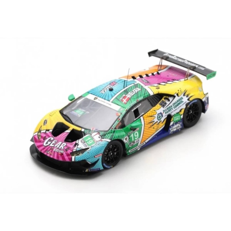 Lamborghini Huracn GT3 EVO No.19 GEAR Racing powered by GRT Grasser – 24H Daytona 2020 – C. Nielsen – K. Legge – T. Calderon – R. Frey.  Limited 300 – 1:18 Scale Resin Model Car
