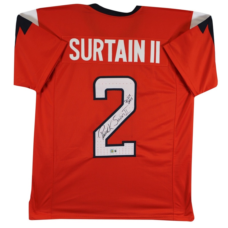 Patrick Surtain II 2024 DPOY Signed Orange Pro Style Jersey BAS Wit #2W942939