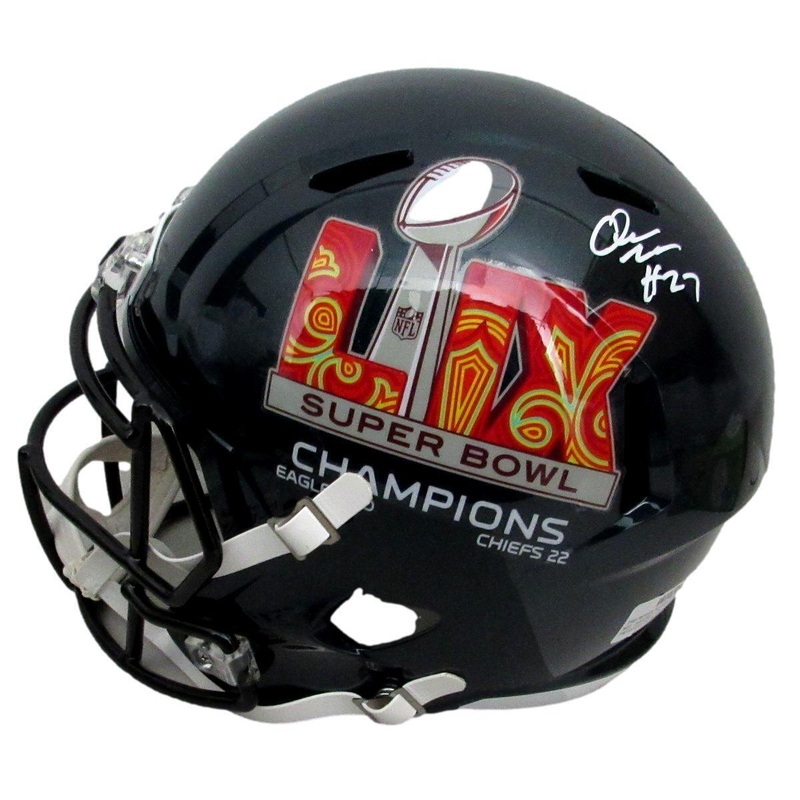 Quinyon Mitchell Signed Full Size Replica SB LIX Champs Helmet Eagles PSA/DNA
