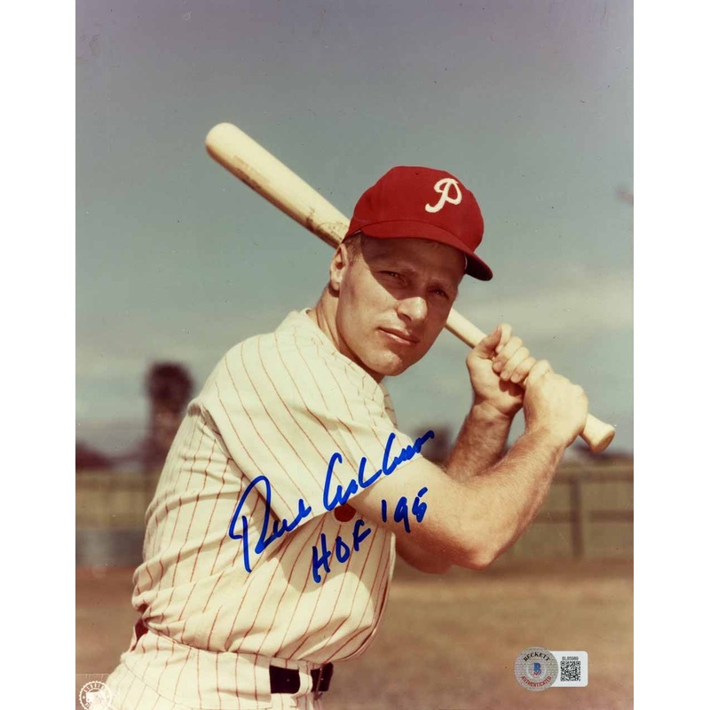 Richie Ashburn Signed Philadelphia Phillies 8×10 Photo HOF Beckett 51135