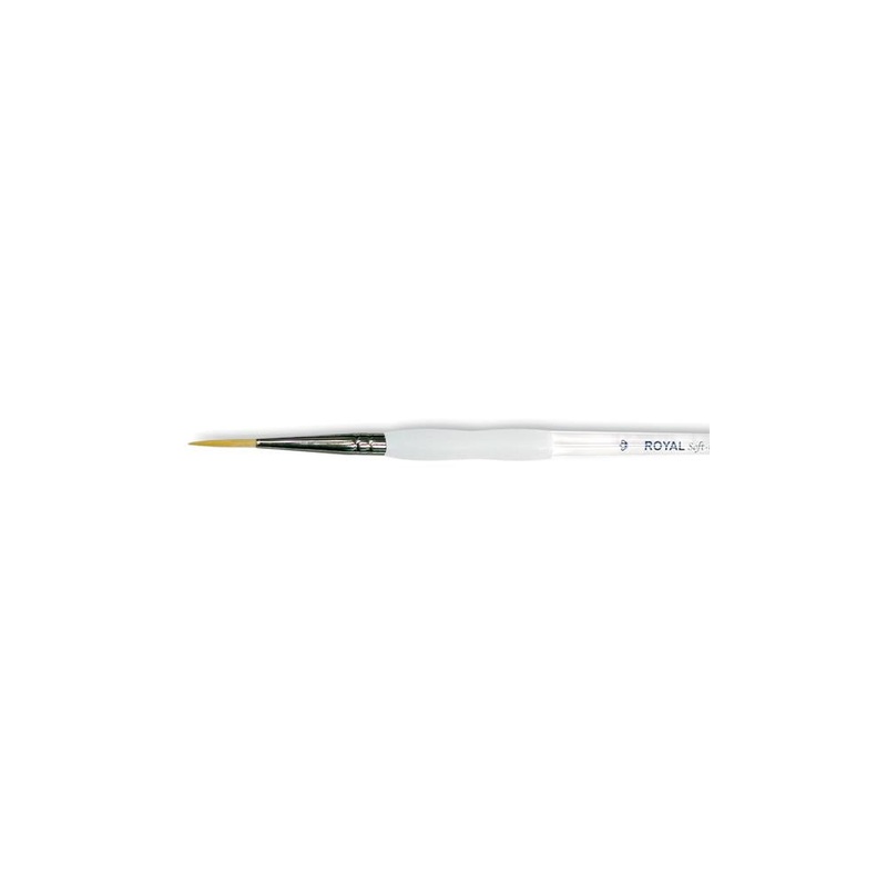 Royal Langnickel Soft-Grip Golden Taklon Short Liner Brush Size 5/0