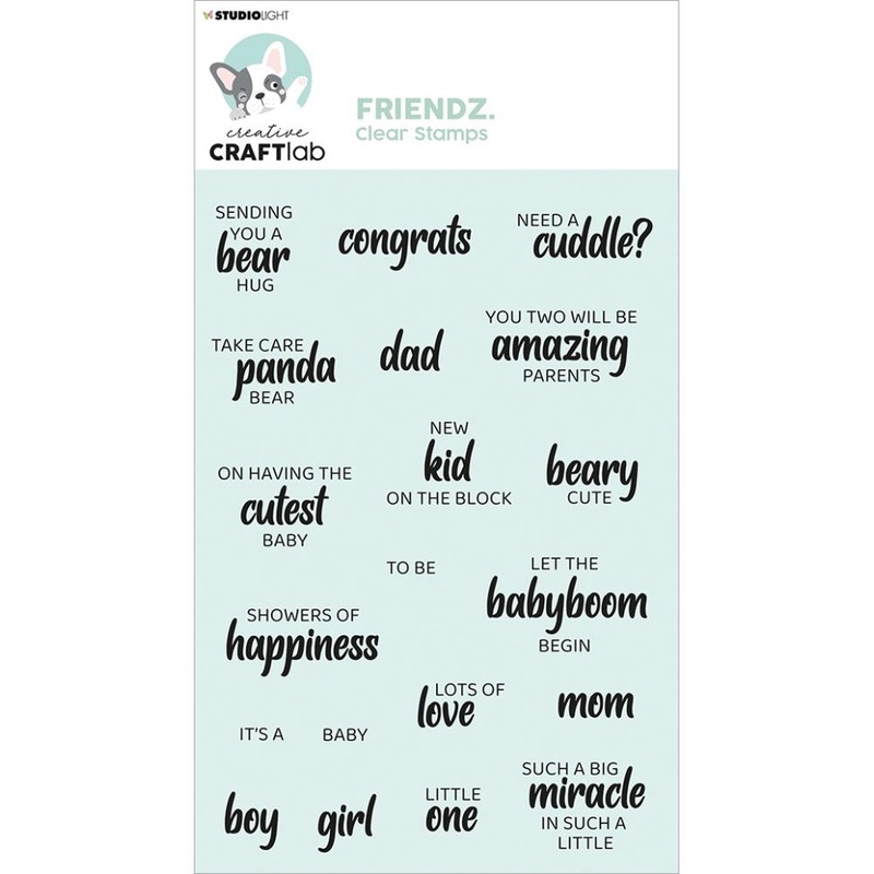 Studio Light Friendz Clear Stamp Nr. 165, Baby Text