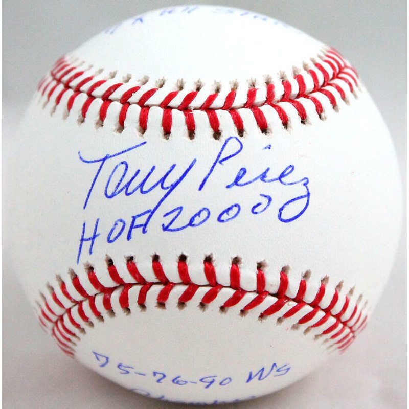 Tony Perez Autographed Rawlings OML Baseball w/3 Insc.-Beckett W Hologram