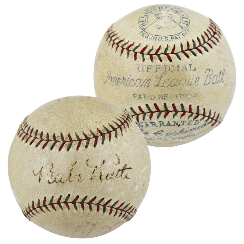 Yankees Babe Ruth Authentic Signed Baseball PSA/DNA #AO02746
