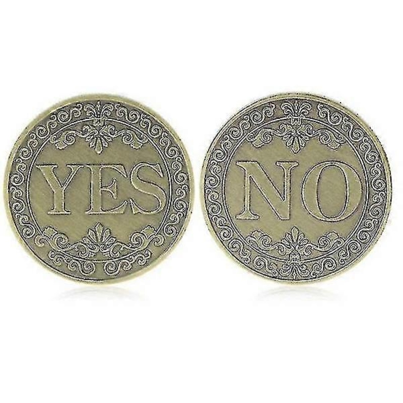 Yes No Challenge Coin Decision Coin (Bronze) 2 pcs