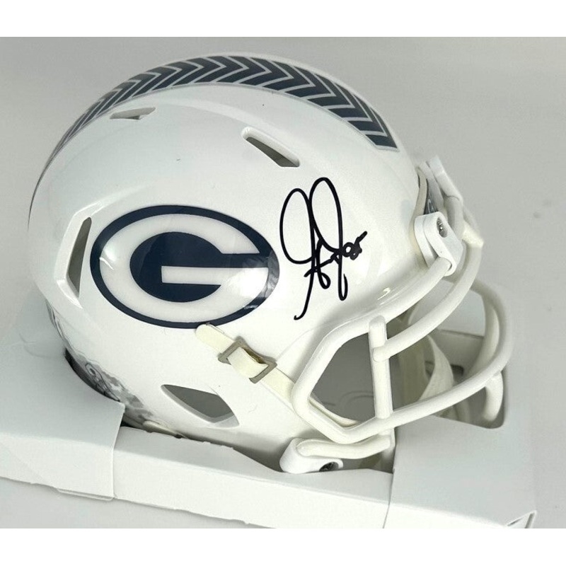Packers GREG JENNINGS Signed Riddell 2024 SALUTE Speed Mini Helmet AUTO – BAS