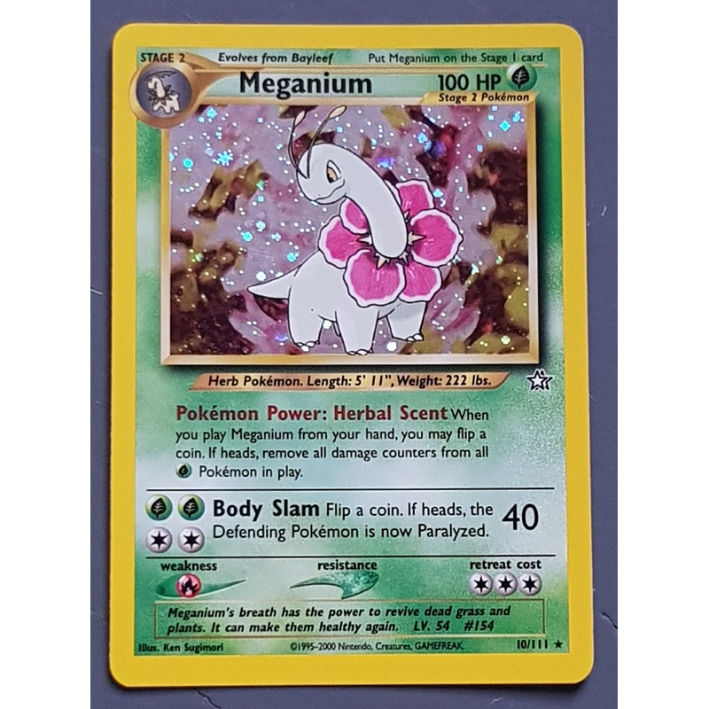 Pokemon Neo Genesis Meganium #10/111 Holo Trading Card