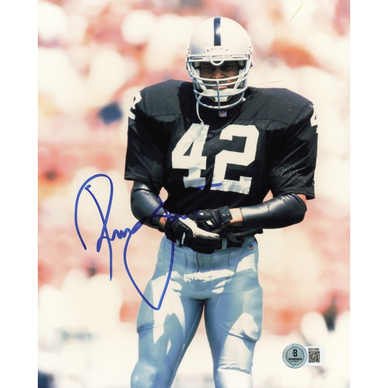 Ronnie Lott Autographed 8×10 Photo Oakland Raiders Beckett BAS QR #BS31998