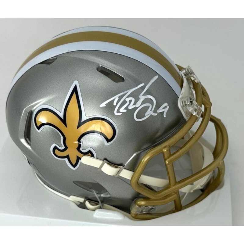 Saints Hall of Famer DREW BREES Signed Riddell FLASH Speed Mini Helmet AUTO BAS