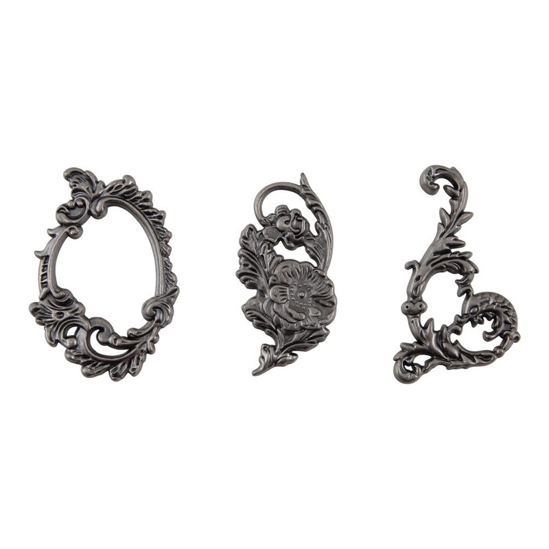 Tim Holtz Idea-Ology Metal Adornments 3/Pkg Ornate