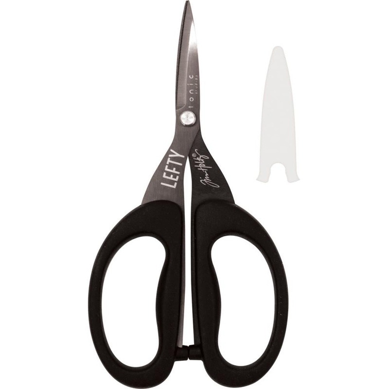 Tim Holtz Non-Stick Titanium Micro Serrated Mini Snips 5-Left handed