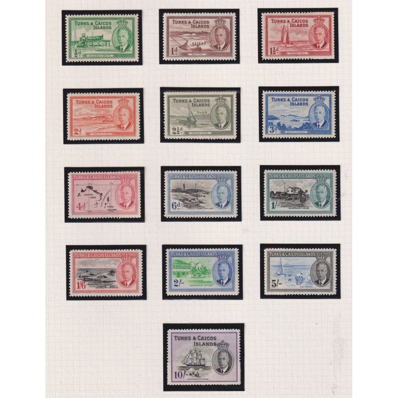 TURKS & CAICOS 1946-50  SETS  SUPERB UNMOUNTED MINT
