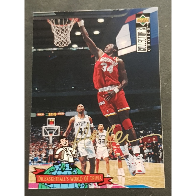 1994-95 Upper Deck Collector’s Choice Hakeem Olajuwon #399 Gold Signature Trading Card