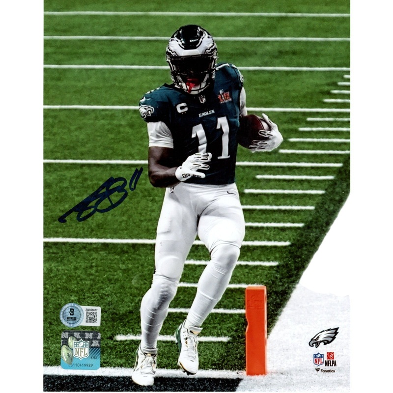 AJ Brown Autographed/Signed Philadelphia Eagles 8×10 Photo Beckett Witness 49963