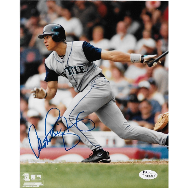 Alex Rodriguez Autographed Seattle Mariners 8×10 Photo JSA Authenticated