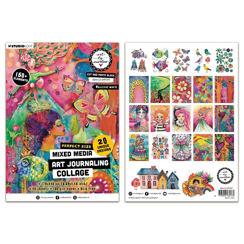 Art By Marlene Cut & Paste Book – Whymsical World