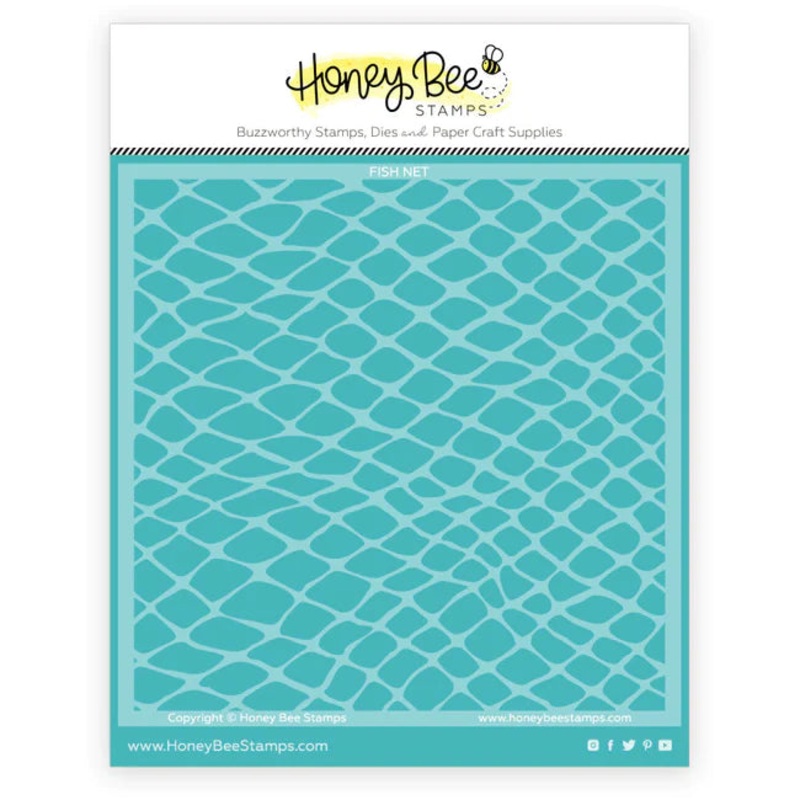 Honey Bee Stamps Fish Net Background Stencil
