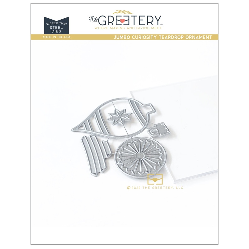 Jumbo Curiosity Teardrop Ornament Die