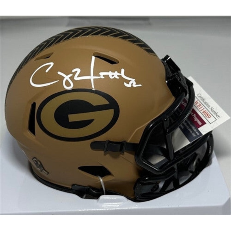 Packers CLAY MATTHEWS Signed 2023 SALUTE II SERVICE Speed Mini Helmet AUTO – JSA