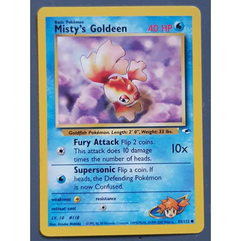Pokemon Gym Heroes Misty’s Goldeen #85/132 Trading Card