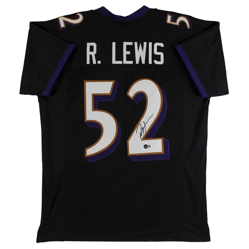 Ray Lewis Authentic Signed Black Pro Style Jersey Autographed BAS Witnessed