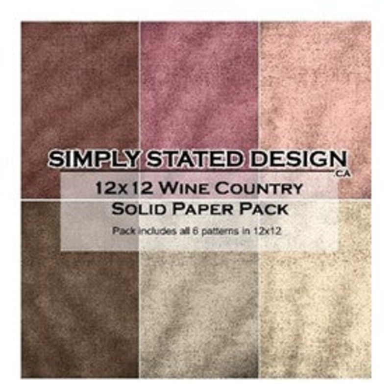 Simply Stated – Wine Country 12×12 Solid Paper Pack