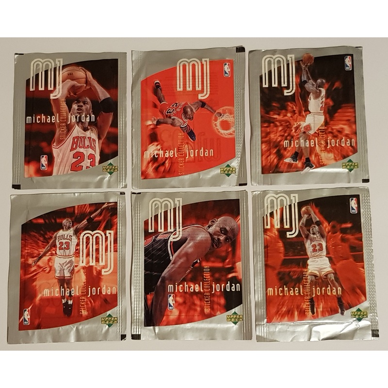 1997-98 Upper Deck Michael Jordan Sealed Sticker Packs (6pc Variation Set)
