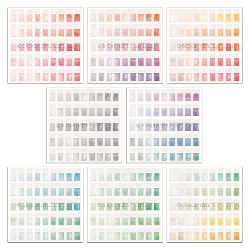 Alexandra Renke 12×12 Design Paper Colour Cards Collection 200g – 8 pcs