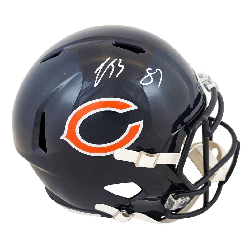 Bears Luther Burden III Signed Full Size Speed Rep Helmet BAS Witnessed