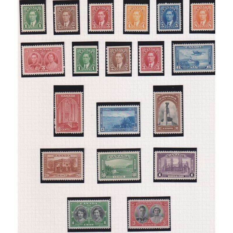 CANADA 1937-38 SET SUPERB UNMOUNTED MINT