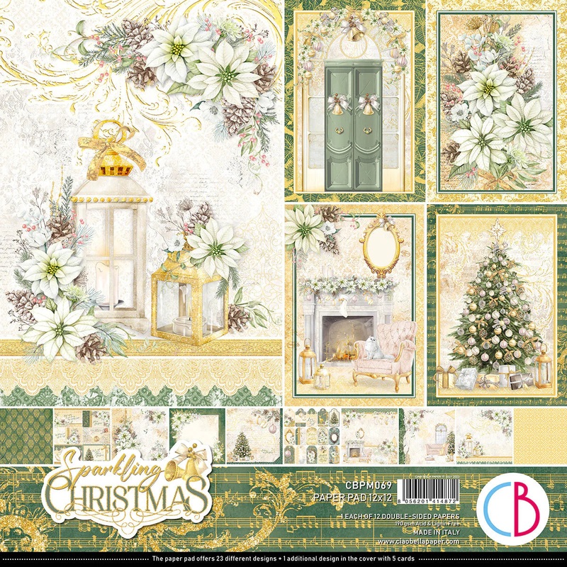 Ciao Bella Sparkling Christmas Paper Pad 12×12 12/Pkg