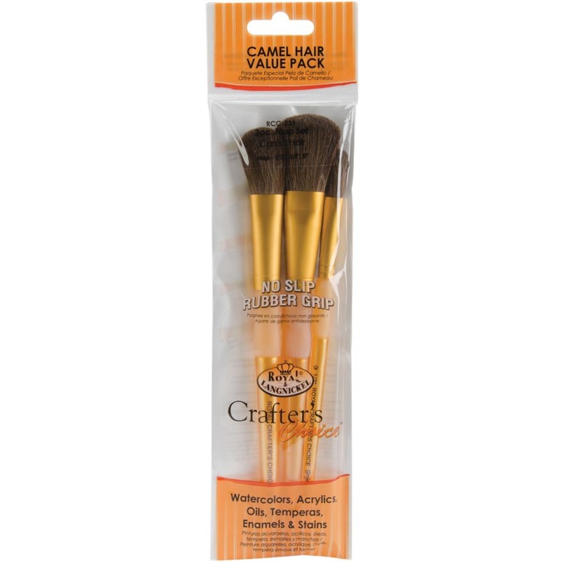 Crafter’s Choice Camel Brush Set 3/Pkg