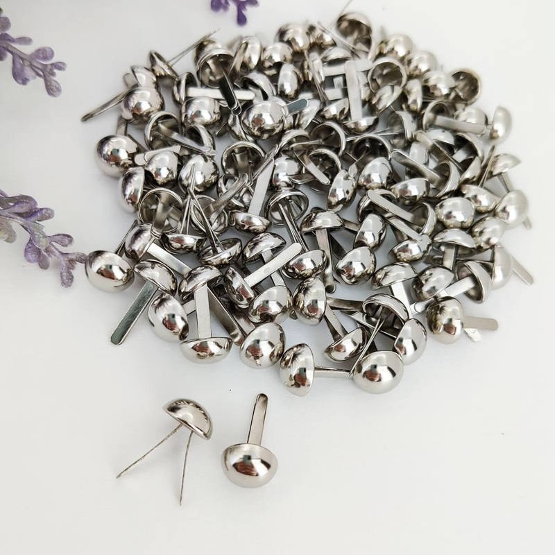 Dress My Craft Brads 9mm 30/Pkg Chrome