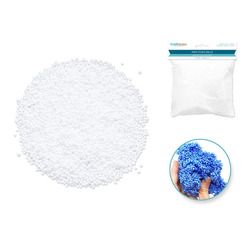 Multicrafts – Polyfoam Beads: 2mm to 5mm White 20g