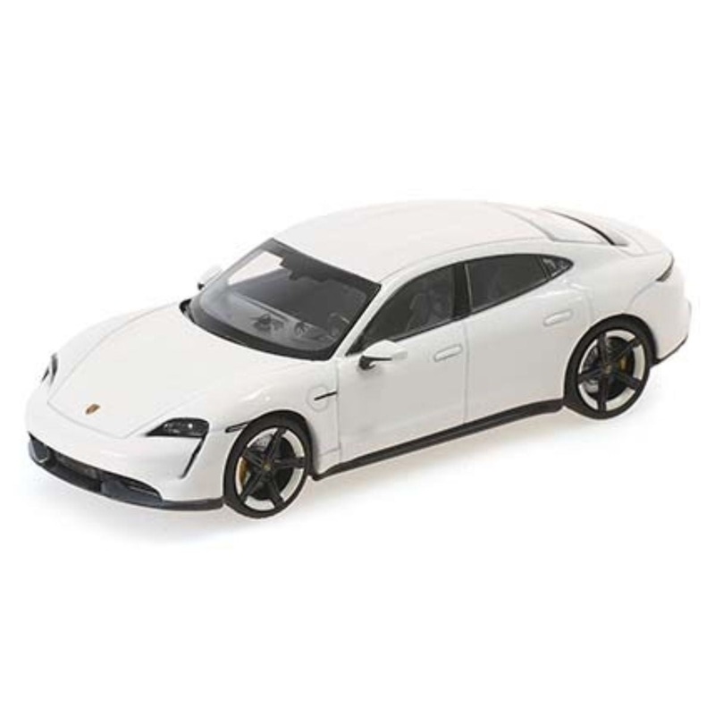 PORSCHE TAYCAN TURBO S – 2020 – WHITE METALLIC – 1:43 Scale Diecast Model Car