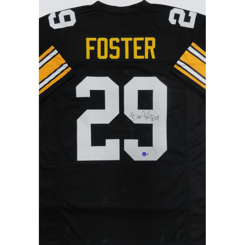 Steelers BARRY FOSTER Signed Custom Replica Black Pittsburgh Jersey AUTO – BAS