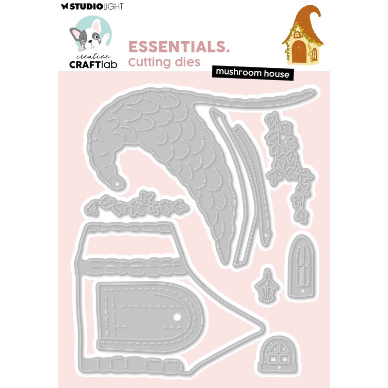 STUDIO LIGHT – Cutting Die Mushrooms House Essentials 9 Pieces