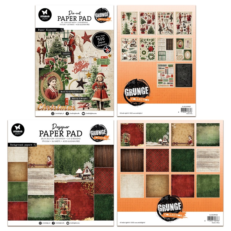 Studio Light Grunge – Christmas 2025 Paper Bundle