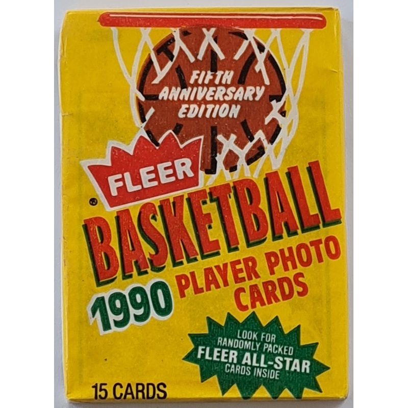 1990 Fleer Basketball Trading Card Wax Pack