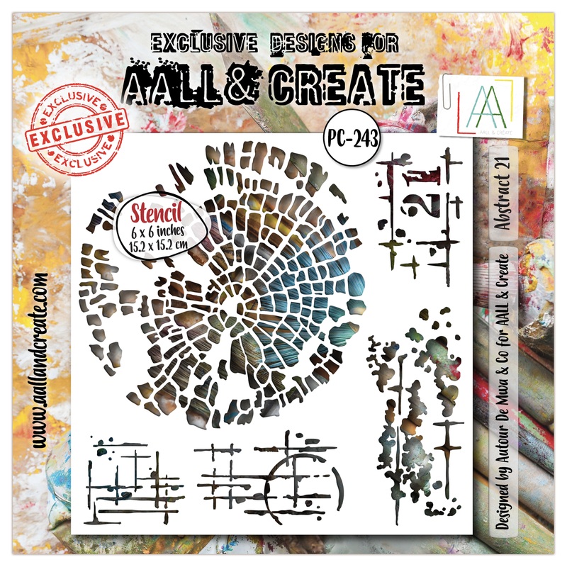 #243 – 6×6 (inch) Stencil – Abstract 21