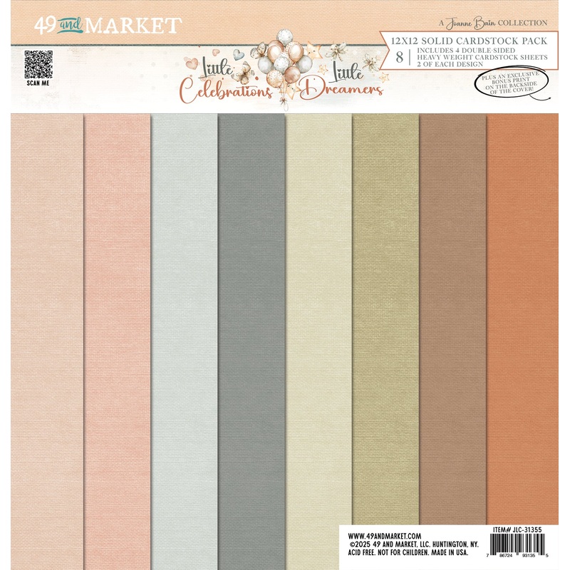 49 and Market Little Dreamer / Little Celebrations 12×12 Collection Pack Solids
