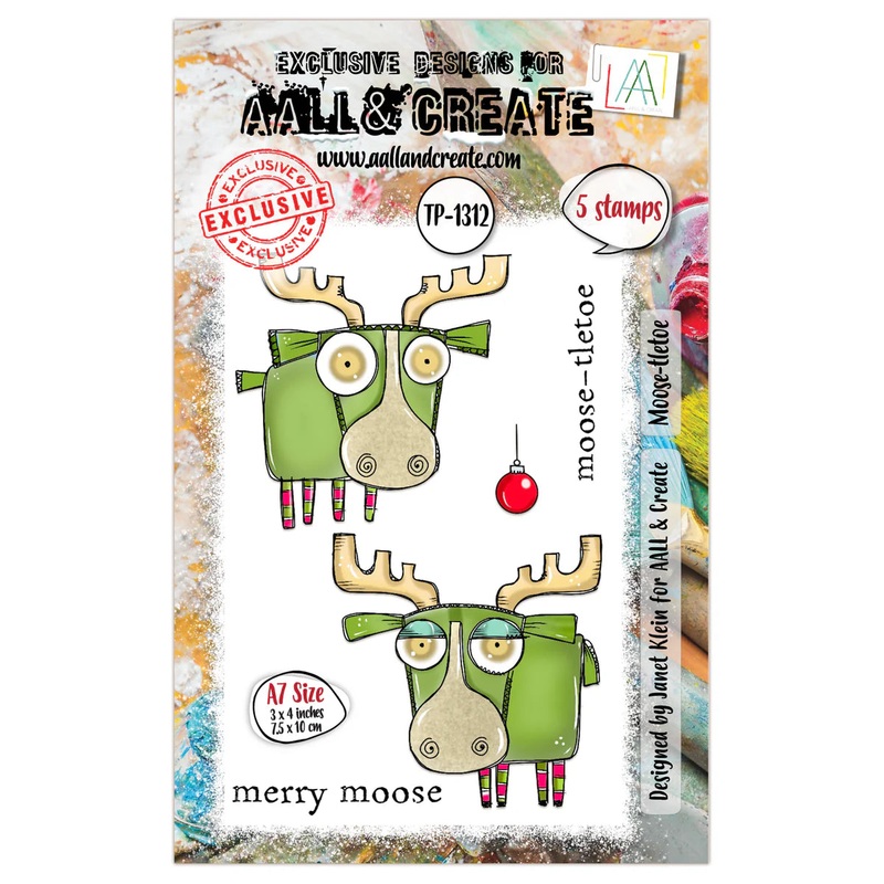 AALL and Create –  A7 Stamp Set – Moose-tletoe #1312