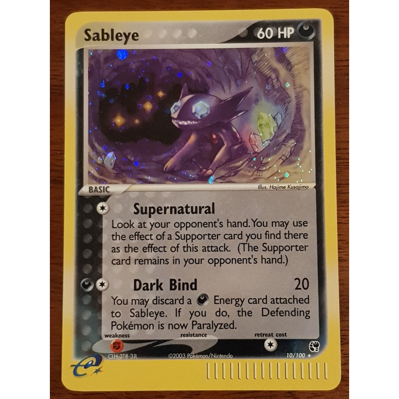 Pokemon EX Sandstorm Sableye #10/100 Holo Trading Card